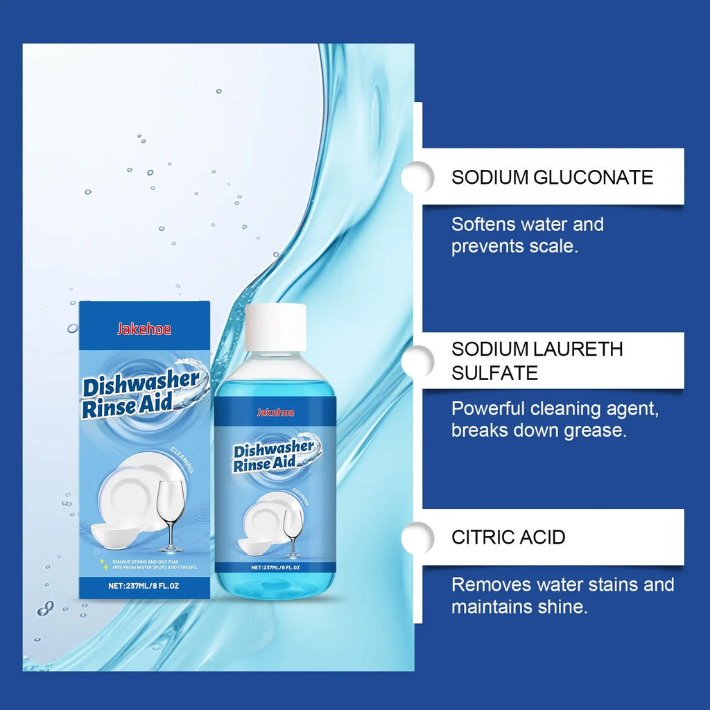 237ml bottle of dishwasher detergent aid cleaning lotion for removing oil and stains