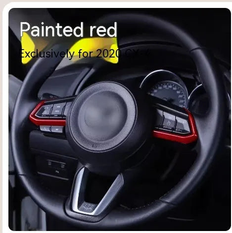 Atz aluminium alloy decorative sticker set for car steering wheel buttons and interior customisation