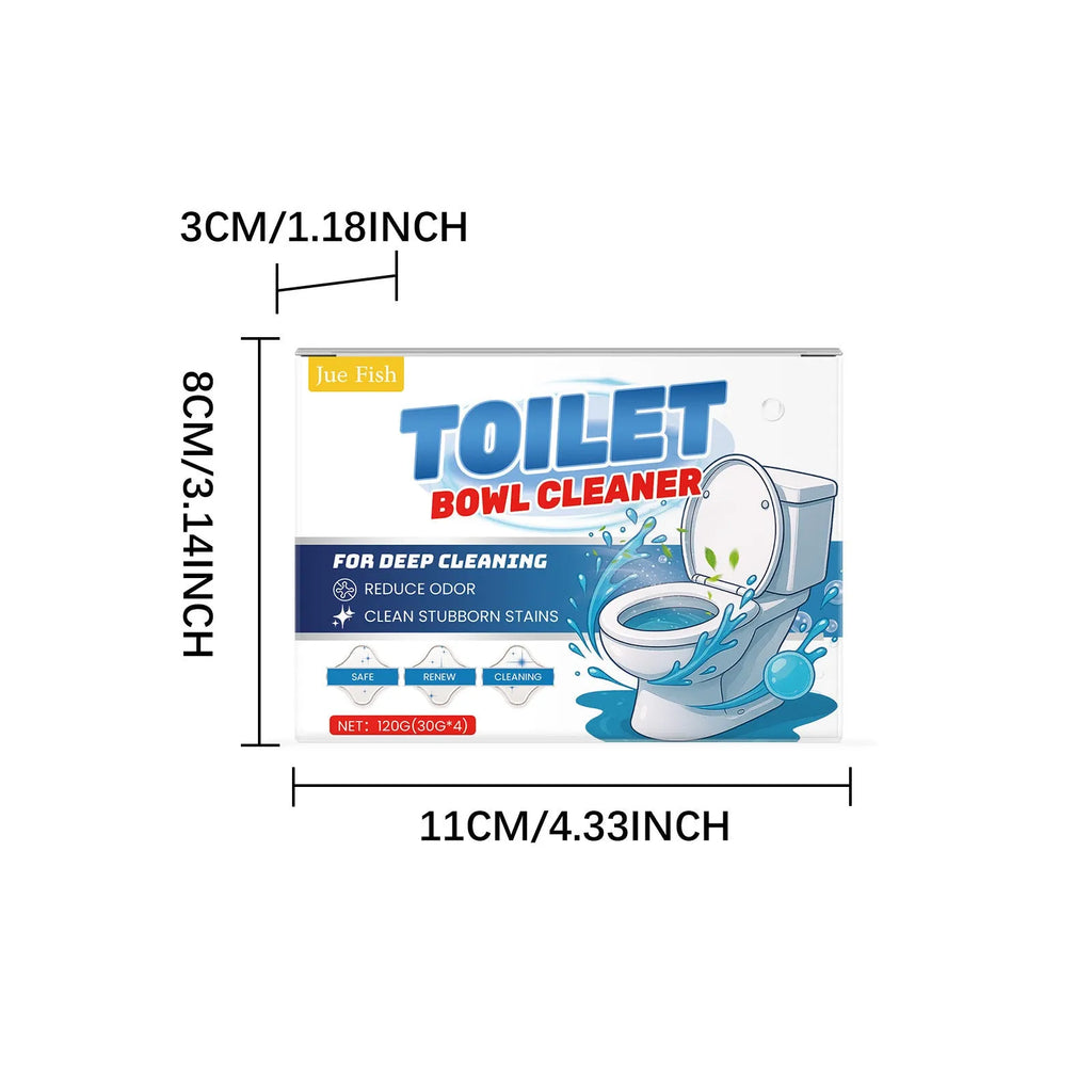 Toilet cleaning powder pack with four 30g sachets for removing urine stains and odours