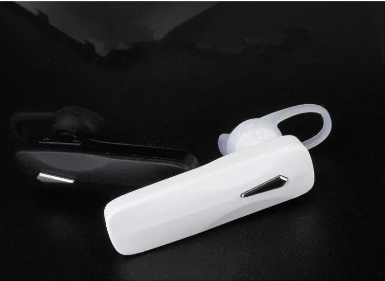 M163 Bluetooth car headset in black and white colour options with call and music controls