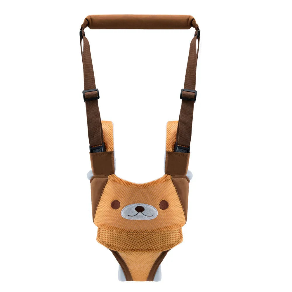 Cotton baby walking harness belt showing vest-style design in blue colour for toddler walking assistance