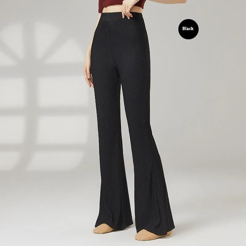 Women's classical dance training pants in solid colours for sports dance practice