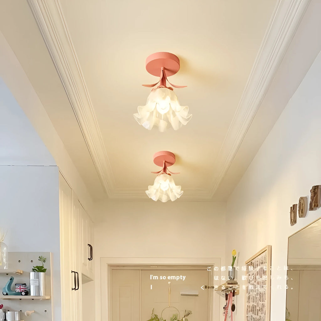 Cream coloured LED aisle light with Linglan flower pattern and modern simple design for corridor installation