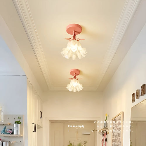 Cream coloured LED aisle light with Linglan flower pattern and modern simple design for corridor installation