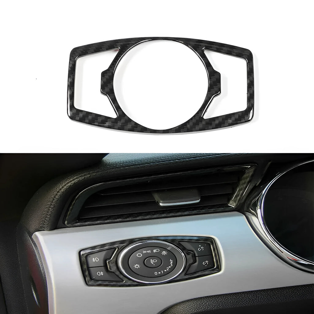 Ford F-150 Raptor carbon fibre headlight control decorative cover for 2015-2019 models