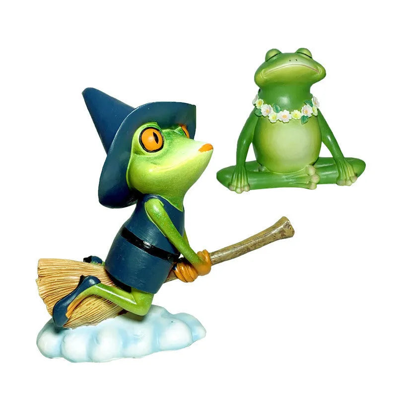 European style Magic Yoga Frog ornament made of plastic and resin in RDW123 colour.