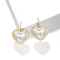 Gold coloured women's clip-on earring made from alloy with metal design details.