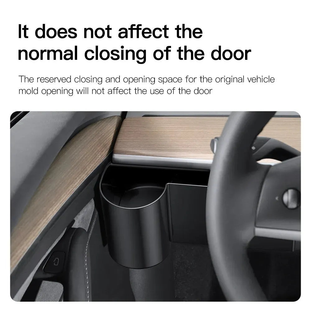 Tesla Model 3 and Model Y dashboard water cup holder accessory with handle