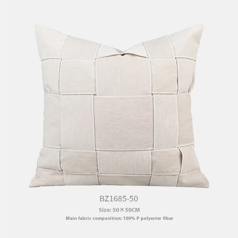 50x50cm chenille woven sofa cushion in choice of seven colours with feather velvet filler