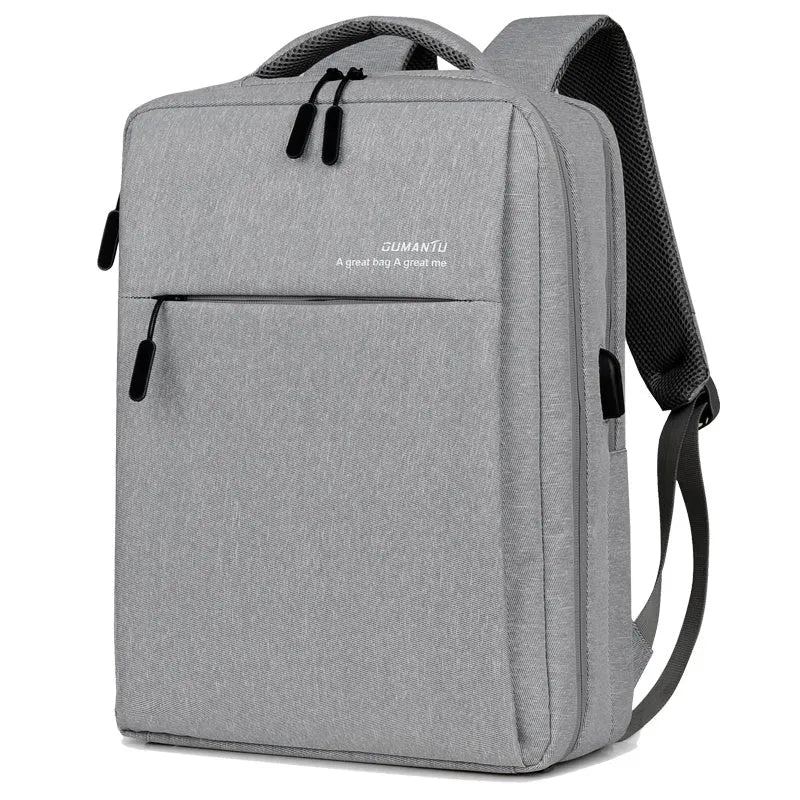 Waterproof shockproof Oxford cloth laptop backpack in multiple colours, shown with a laptop.