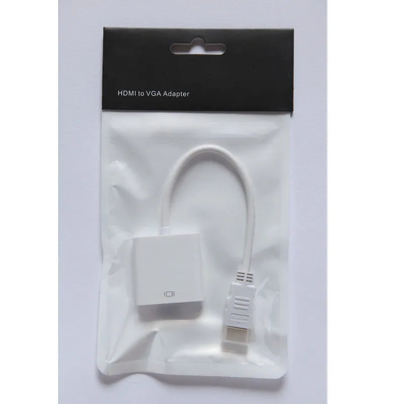 HDMI to VGA converter cable with 0.3m black cable and female VGA port