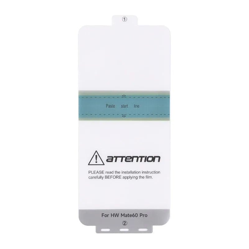 Flexible TPU screen protector for Huawei Mate60 phone with anti-fingerprint coating.
