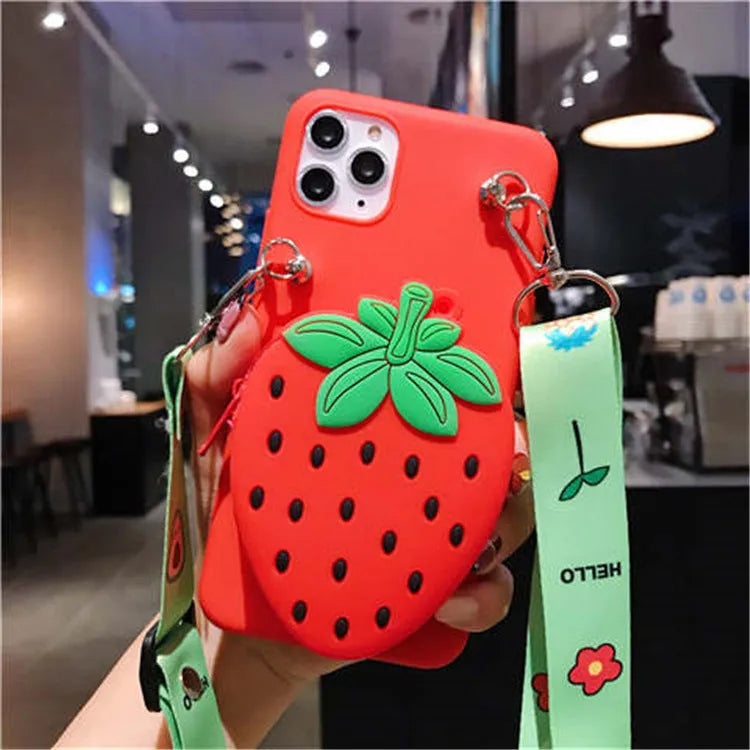 Cartoon camouflage silicone wallet phone case for Huawei smartphones in multiple colours