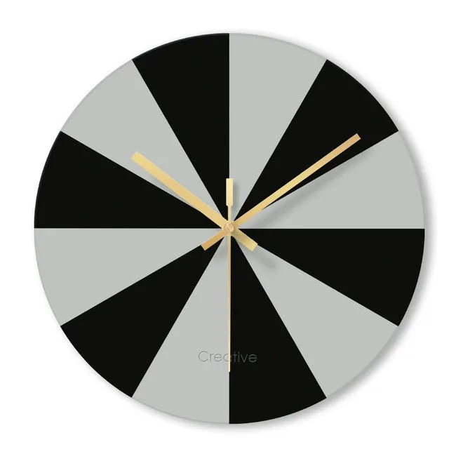 29.5cm diameter tempered glass minimalist wall clock with transparent face and silent movement