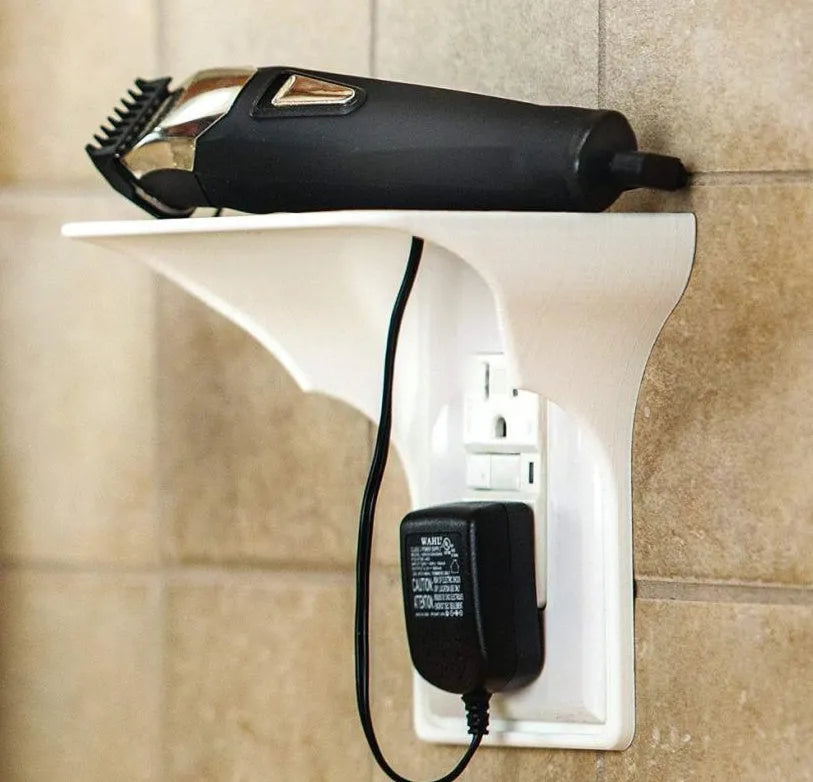 White polypropylene socket rack organiser for tool storage