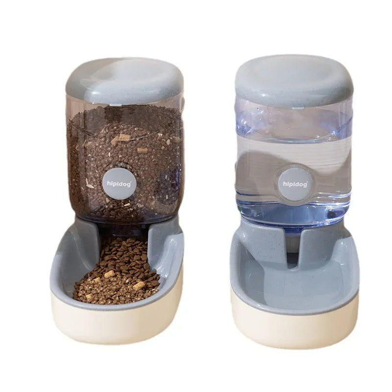 Automatic pet drinker feeder with 3.8L capacity in blue, green, grey, or pink colours