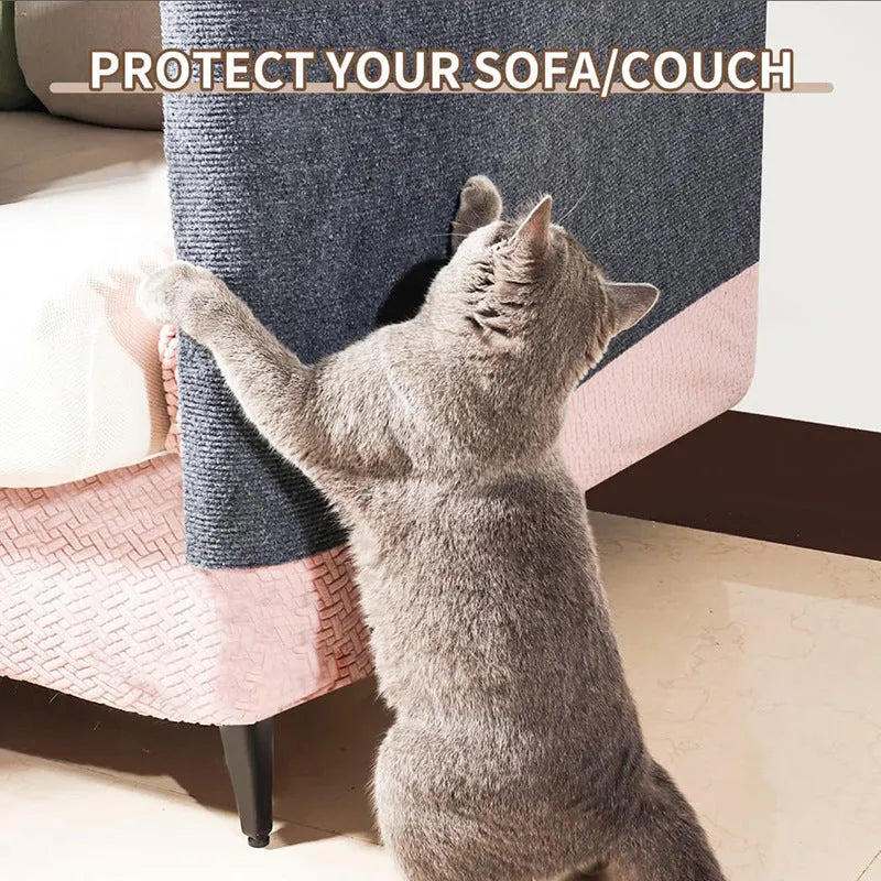 Self-adhesive cloth cat scratch carpet mat in 30x30cm or 40cm x 2m, eight colours