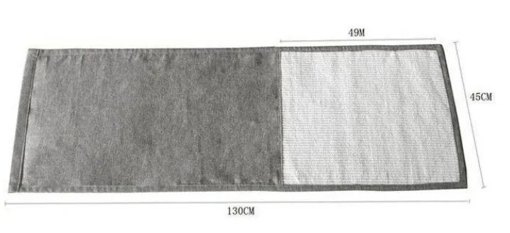 Natural sisal cat scratch mat for sofa and armrest protection, available in left and right types for handrail widths within 30cm