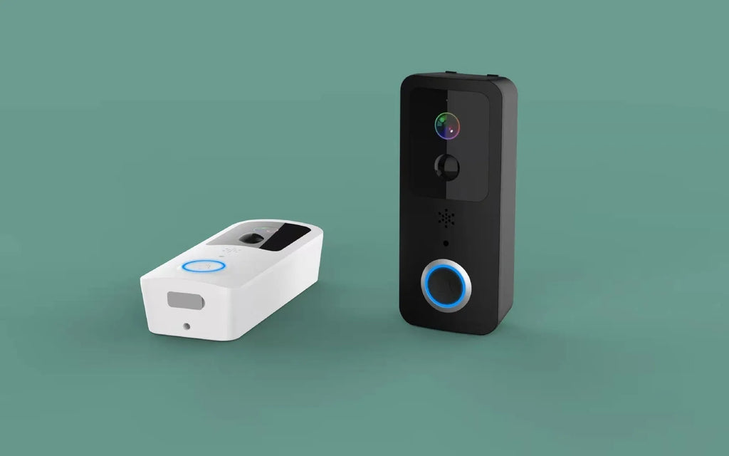 Smart home visual doorbell with HD video, wireless battery power, and smartphone notifications