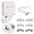 Portable integrated soap holder for magnetic false eyelashes in chemical fibre.