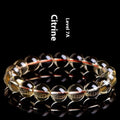 Natural citrine scattered bead bracelet showing polished stones in warm tones