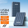 Compact aluminium USB4 hard drive enclosure for M.2 NVMe solid state drives