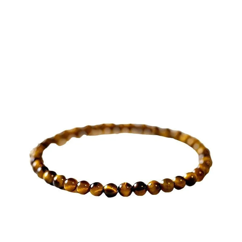Tigereye stone bracelet geometric design new Chinese style with 4mm 6mm 8mm bead options