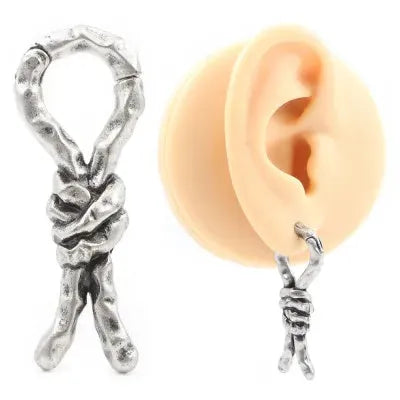 Creative bends and hitches 4mm copper piercing earrings retro style auricle jewellery