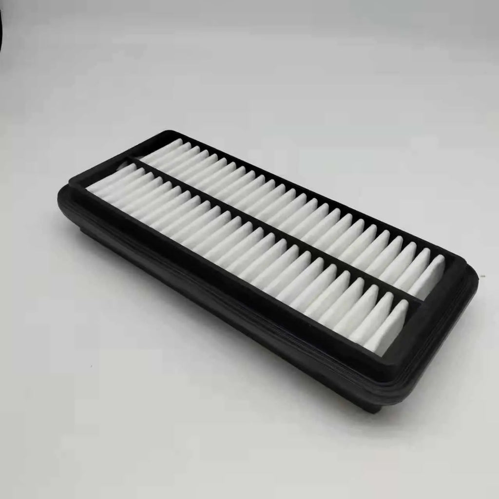 Modern car air filter replacement with dimensions 256mm by 113mm by 40mm, black filter element