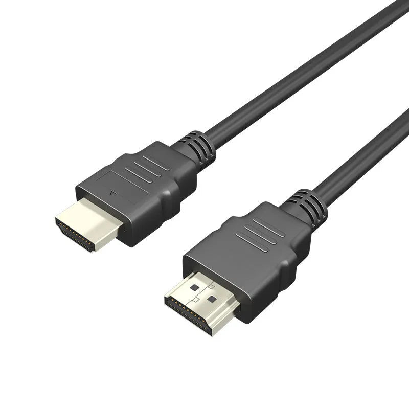 Black HDMI data cable with nickel-plated connectors for set-top box connections