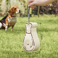 Orange and white portable pet water feeder showing water bottle and food container compartments