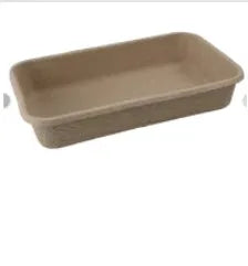 Brown disposable waterproof cat litter box with three size options for small pets.
