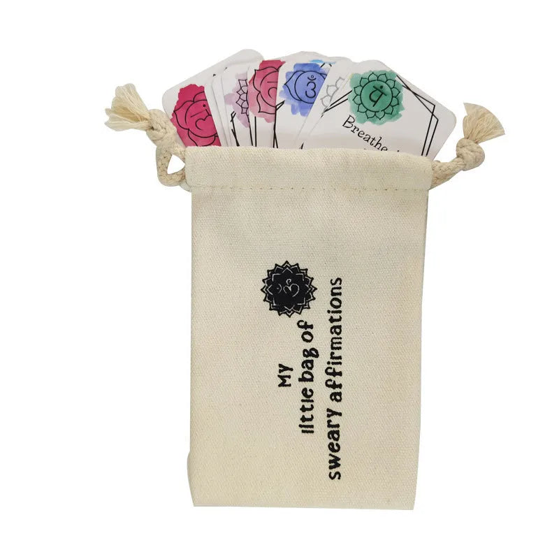 16-piece funny affirmation card set with soft adorable healing series designs
