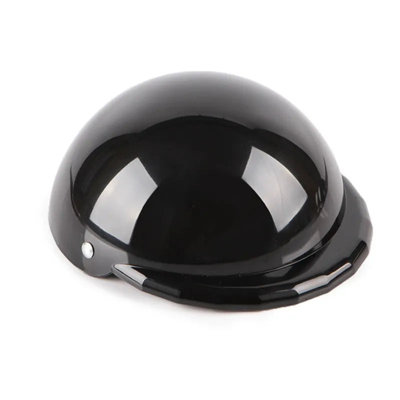 Plastic motorcycle cap helmet for dogs in solid colour with three size options