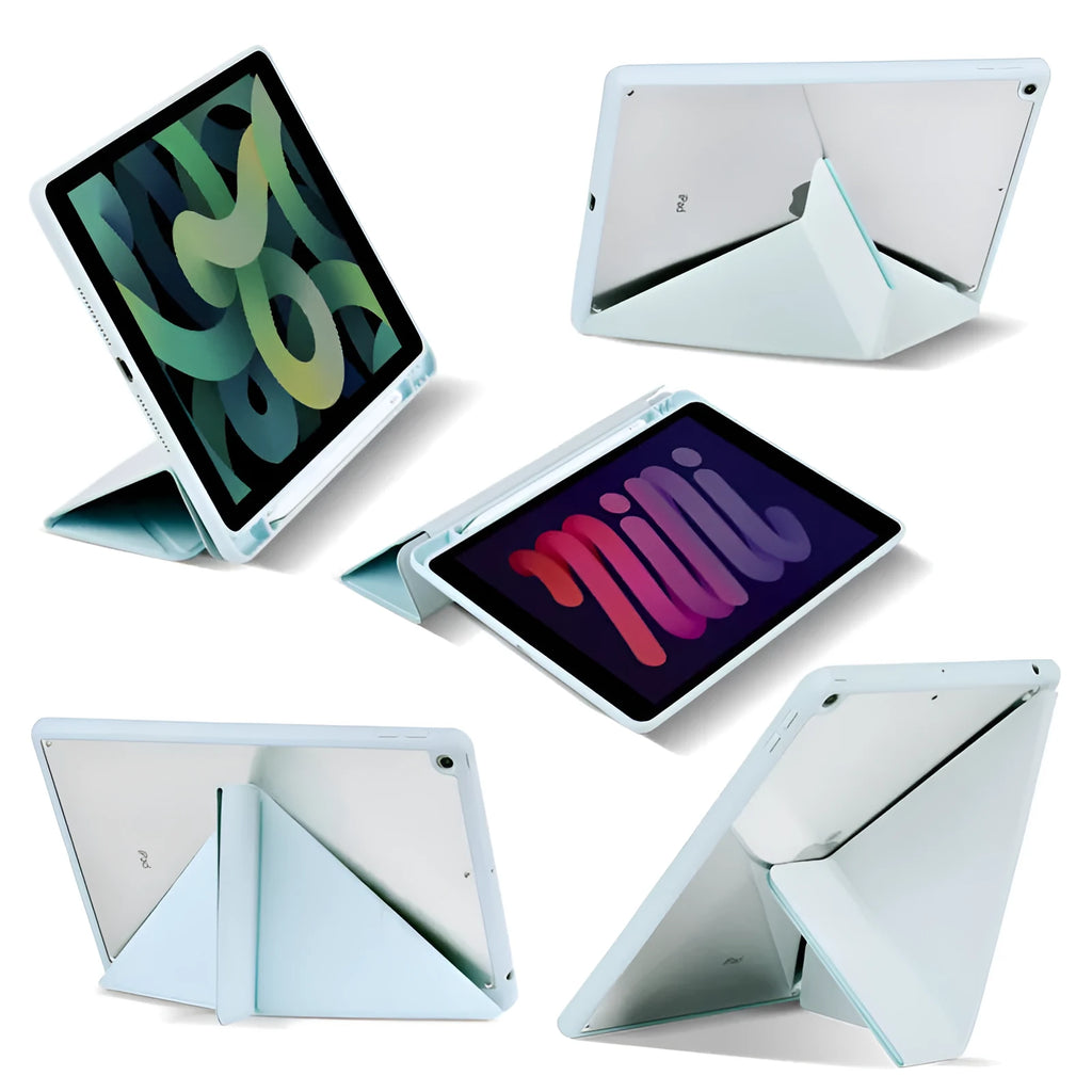 Acrylic Y-folding tablet case with pen slot in multiple colour options for Apple iPad
