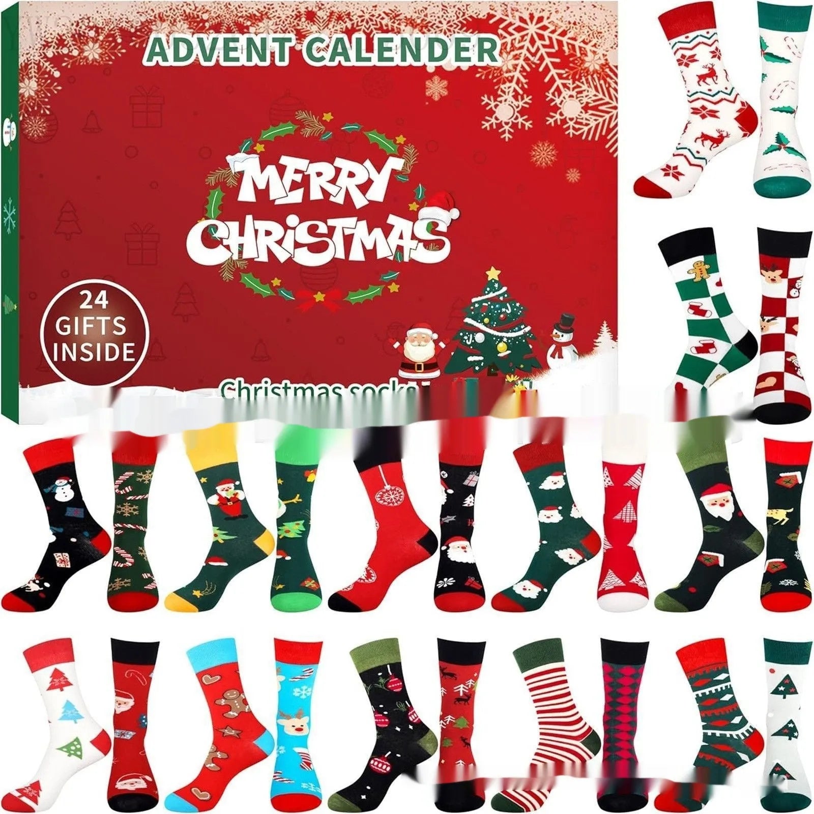 Christmas sock ornament blind box containing resin crafts miniature decoration