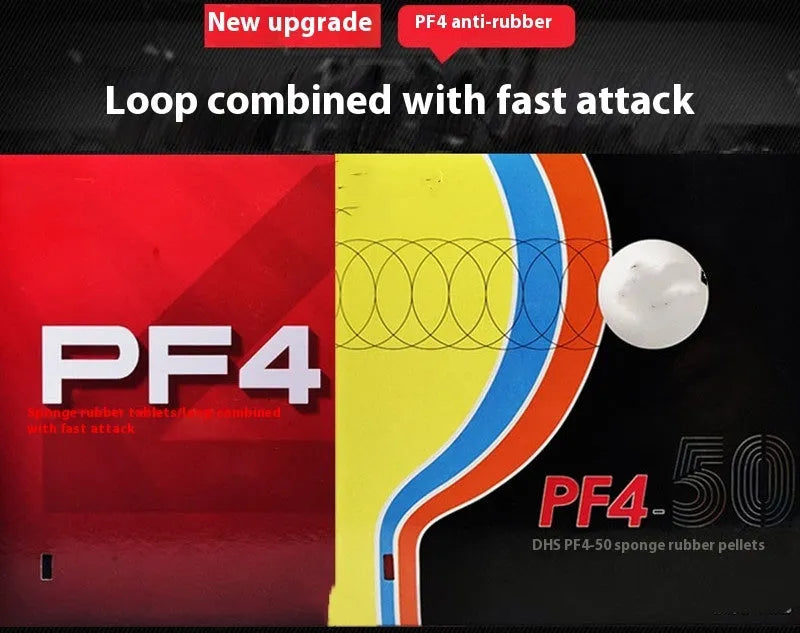 Fast Attack Sticky Classic-50 table tennis racket with anti-rubber sheet in red or black thick and medium thick options