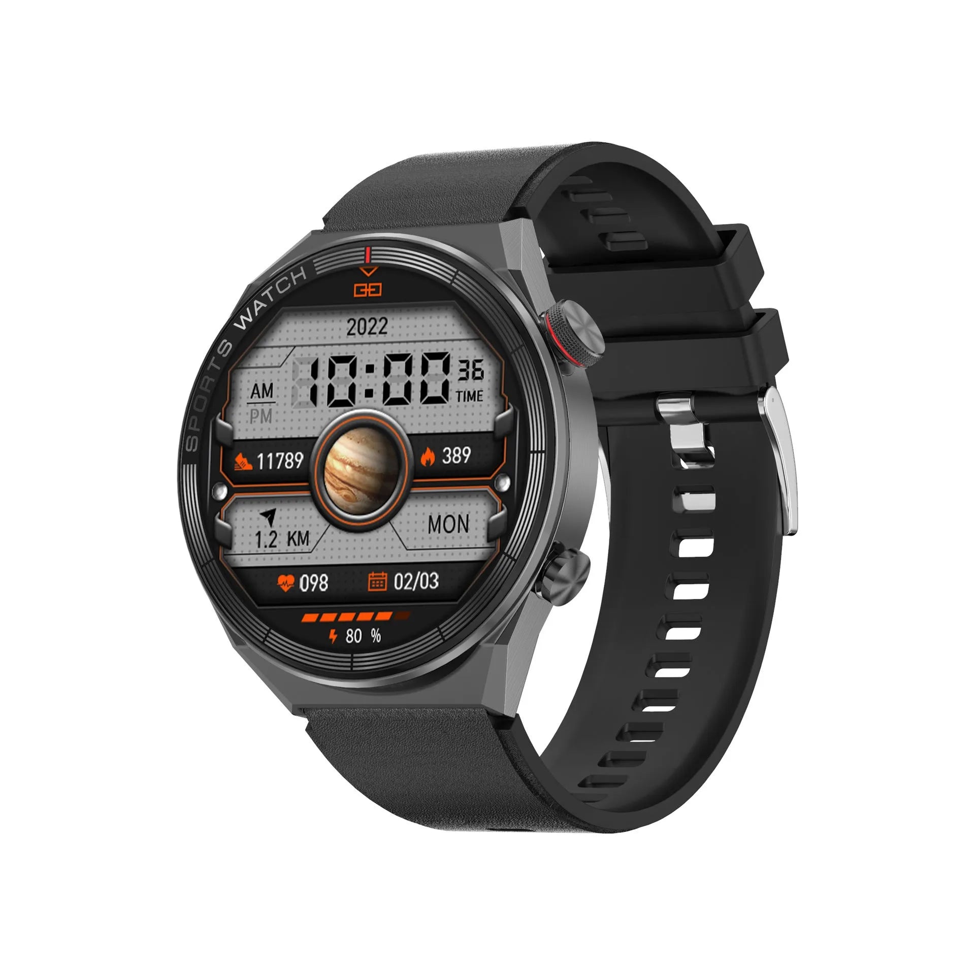 Large screen Bluetooth smart watch with colour display showing call interface