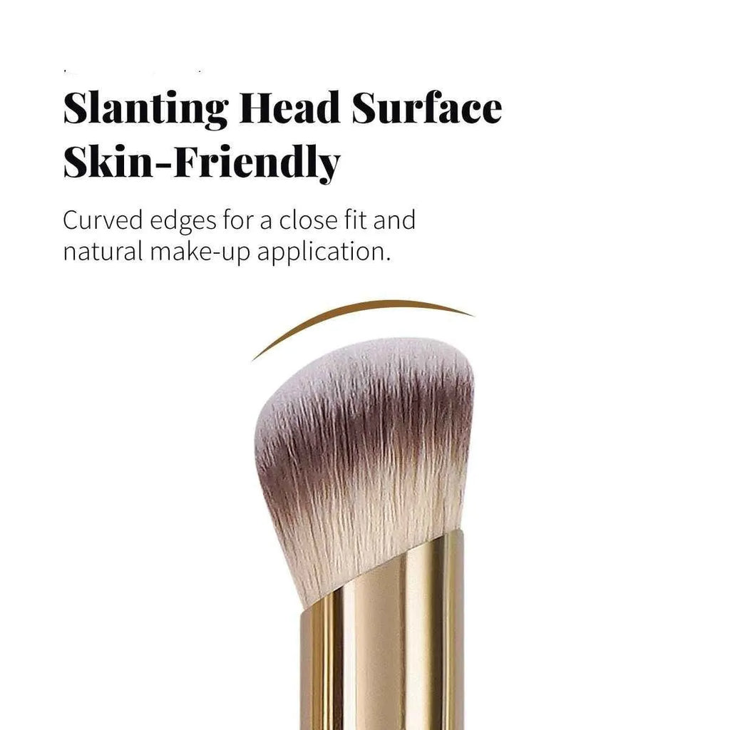 MAANGE five apricot angled makeup brushes for powder and cream blush application