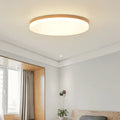 Japanese minimalist wooden and acrylic LED ceiling lamp with three colour lighting