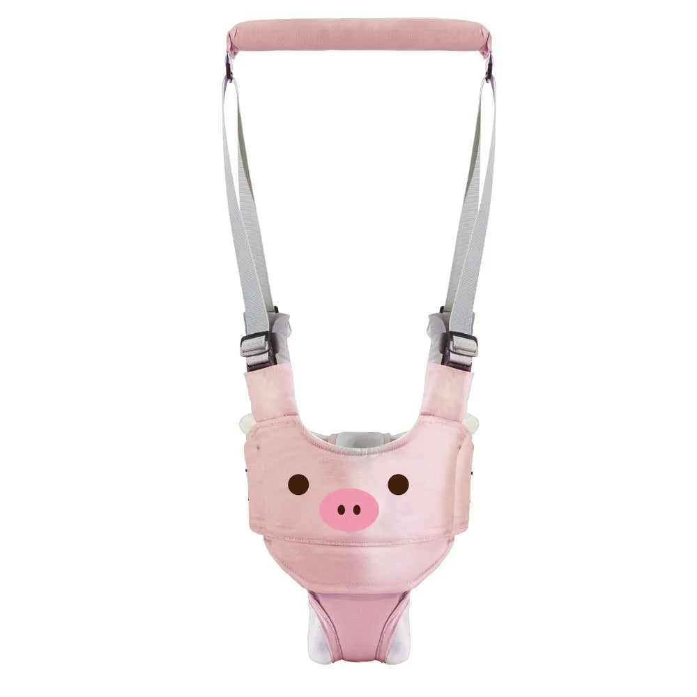 Cotton baby walking harness belt showing vest-style design in blue colour for toddler walking assistance