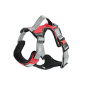 Adjustable polyester dog harness with chest and back straps in multiple colour options