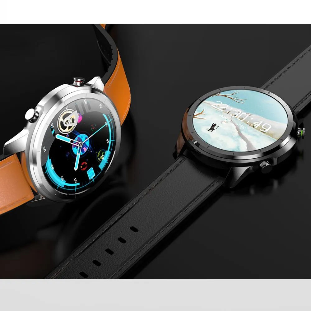 LEMFO LF26 smart bracelet with 1.3-inch screen in Brown Black colour on a wrist.