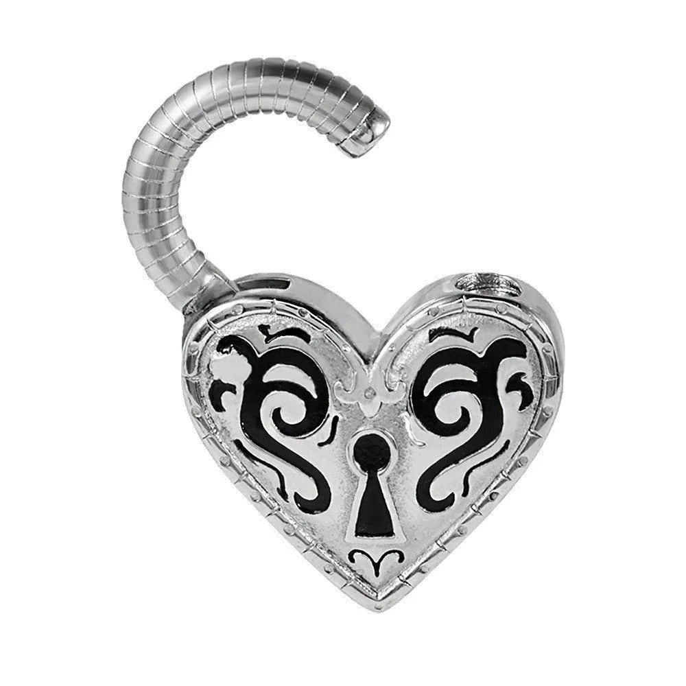 Stainless steel heart-shaped earrings with gold or steel electroplated finish