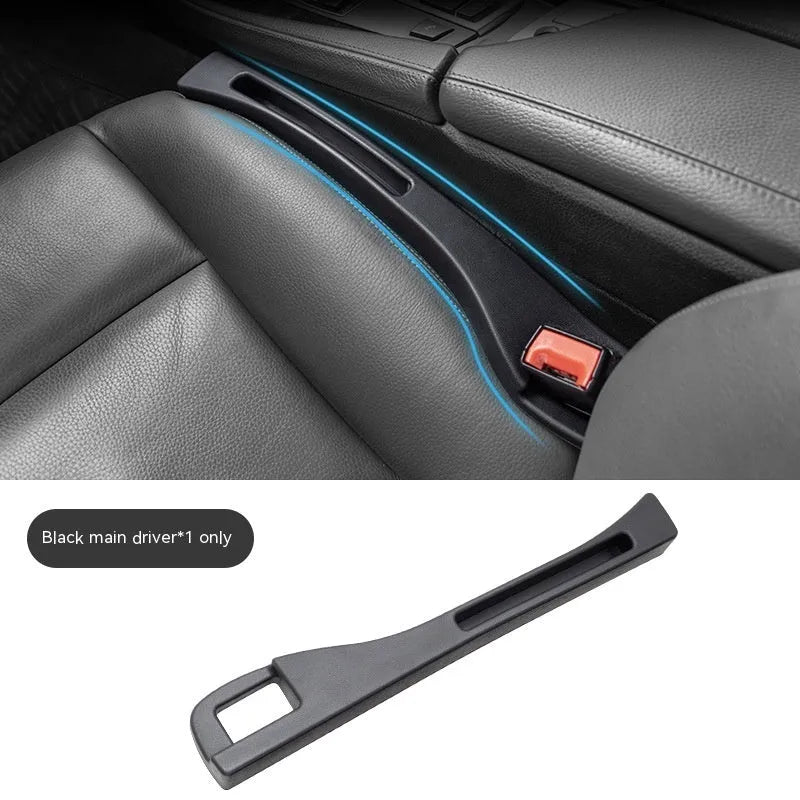 Plastic car seat gap storage organiser pocket in black colour with handle