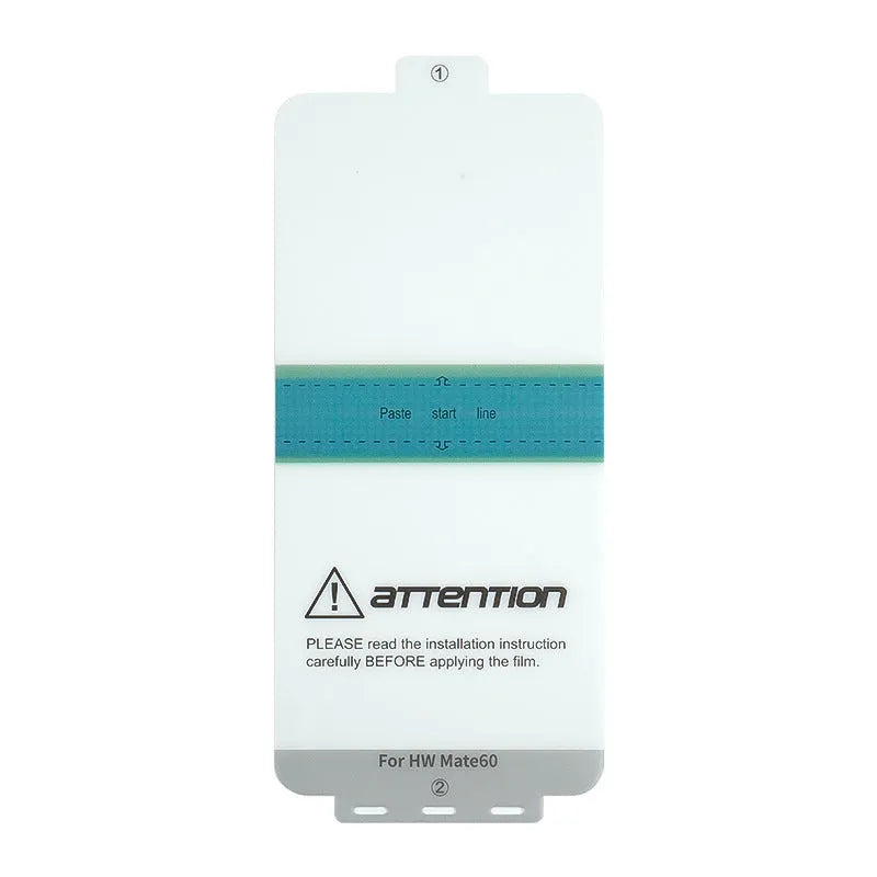 Flexible TPU screen protector for Huawei Mate60 phone with anti-fingerprint coating.
