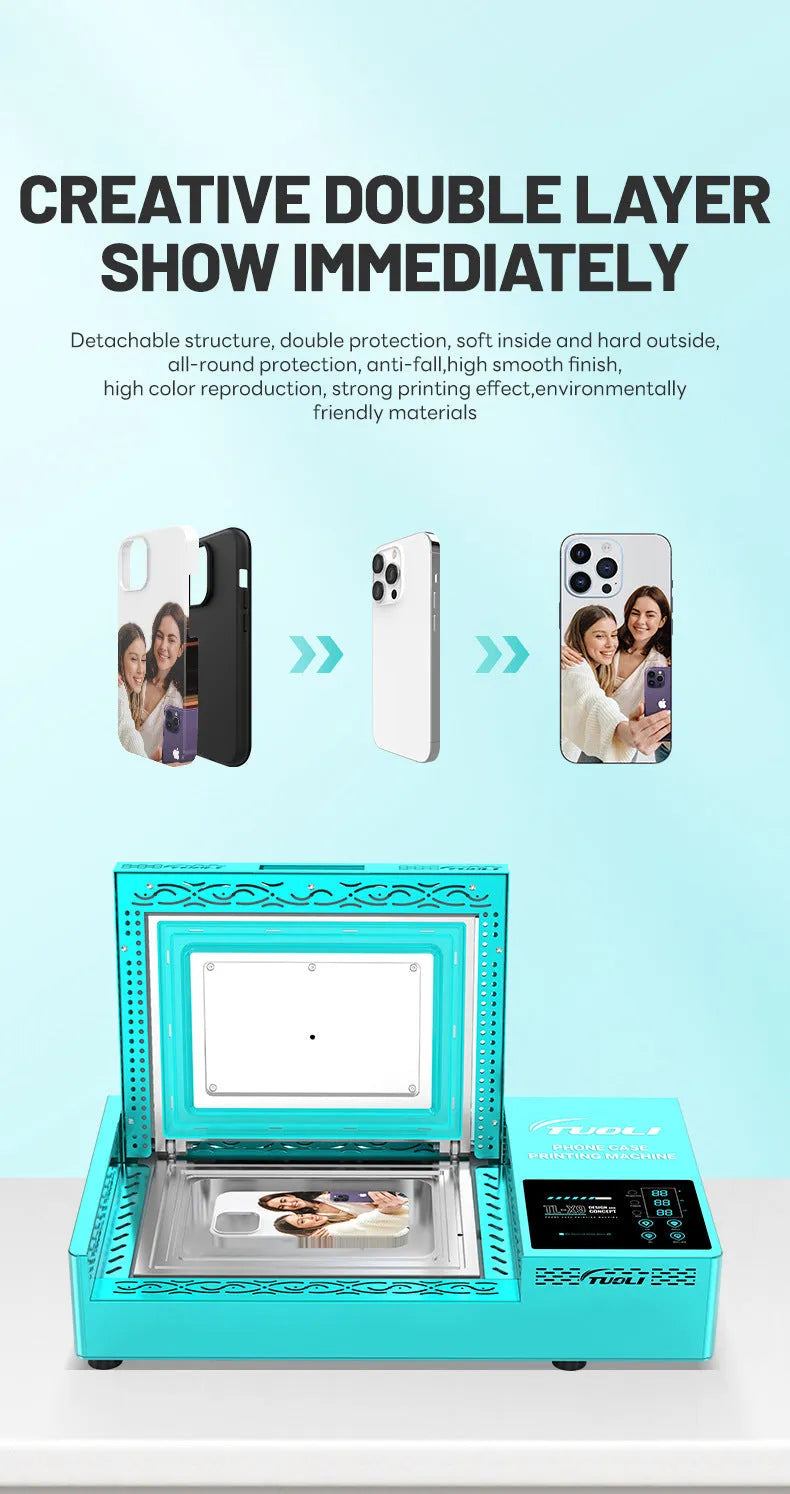 Metal phone case heat transfer printing machine with thermal transfer capability