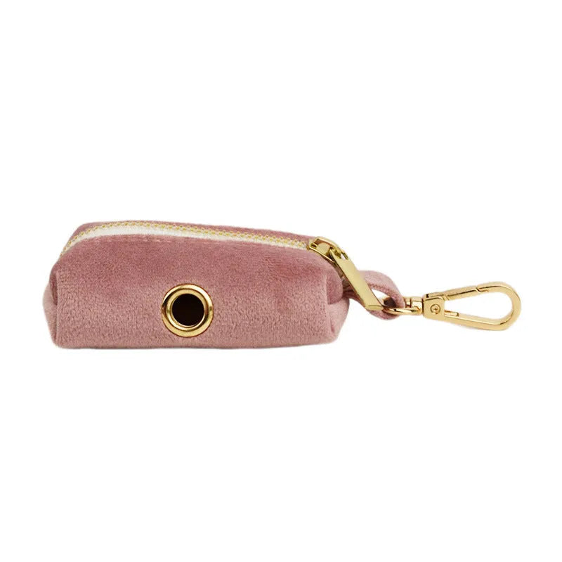 Light purple pink velvet dog collar with matching accessories including leash and vest