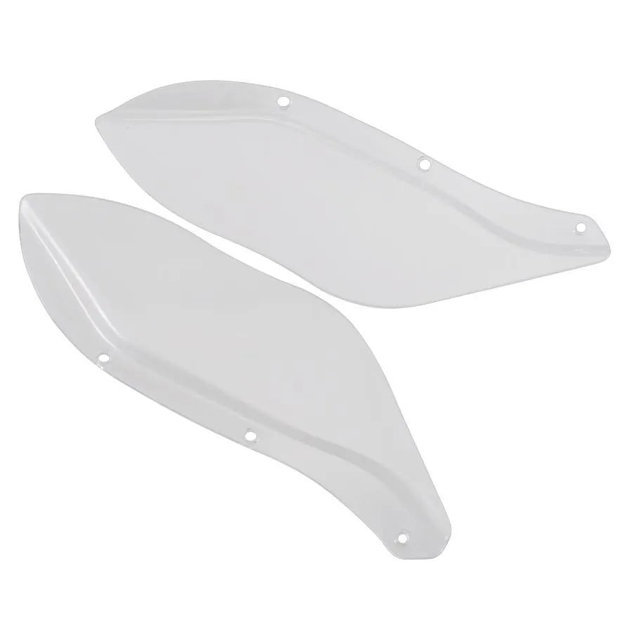 ABS side wing head covers for Harley-Davidson touring motorcycles in black or transparent
