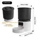 4L smart pet feeder with removable bowl showing plastic and stainless steel options